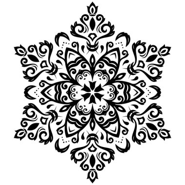 Oryantal soyut vektör yuvarlak desen