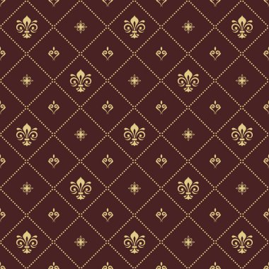 Kraliyet Zambaklarıyla Kusursuz Vektör Deseni