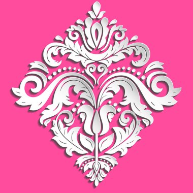 Oryantal vektör desen 3d elemanları ile