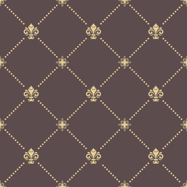 Kraliyet Zambaklarıyla Kusursuz Vektör Deseni