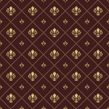 Kraliyet Zambaklarıyla Kusursuz Vektör Deseni