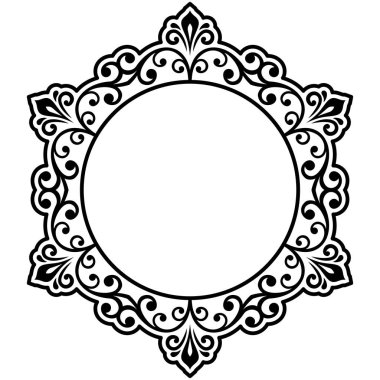 Çiçek Modern Vektör Yuvarlak Çerçevesi