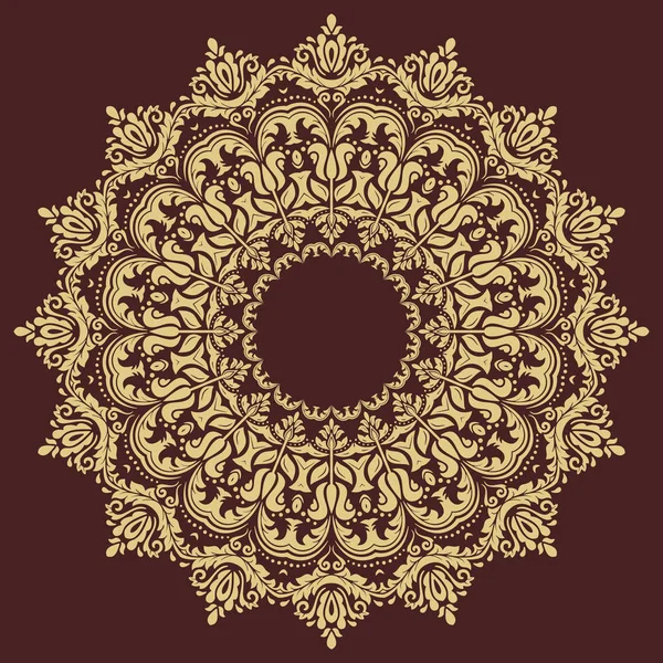 Klasik tarzda klasik, klasik, klasik, klasik, klasik, klasik, klasik, klasik, klasik, klasik, altın bir vektör süsü. Doğulu elementlerle soyut geleneksel desen. Klasik vintage desen