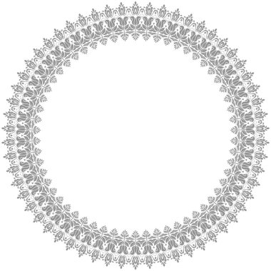 Çiçek Modern Vektör Yuvarlak Çerçevesi