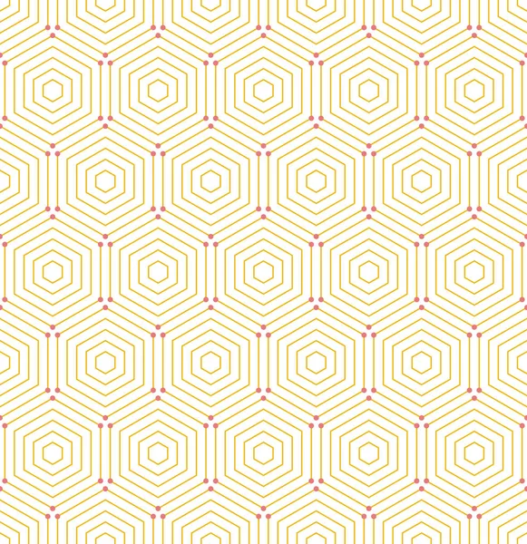 六角形のシームレスな抽象ベクトルパターン — ストックベクタ