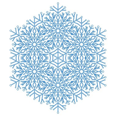 Güzel Vektör Yuvarlak Kar Tanesi