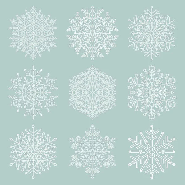 Pretty Vector Round Snowflake — Stock Vector