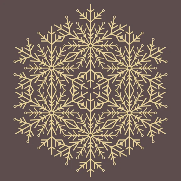 Putaran Pretty Vector Snowflake - Stok Vektor