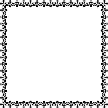 Çiçek Vektörü İnce Çerçeve