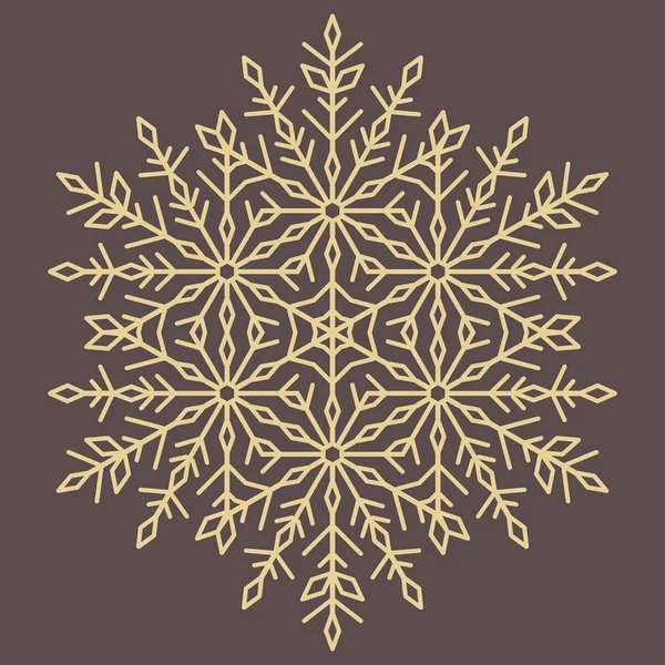 Pretty Vector Round Snowflake — Stock Vector