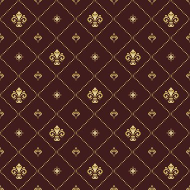 Kraliyet Zambaklarıyla Kusursuz Vektör Deseni