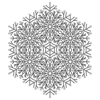 Güzel Vektör Yuvarlak Kar Tanesi