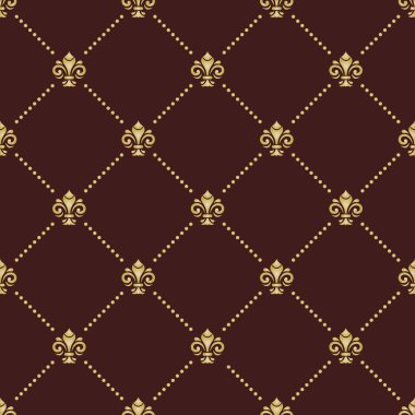 Kraliyet Zambaklarıyla Kusursuz Vektör Deseni