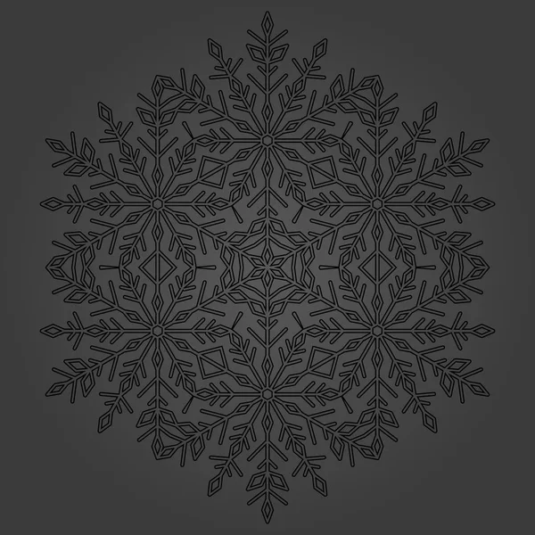 Bastante Vector copo de nieve redondo — Archivo Imágenes Vectoriales