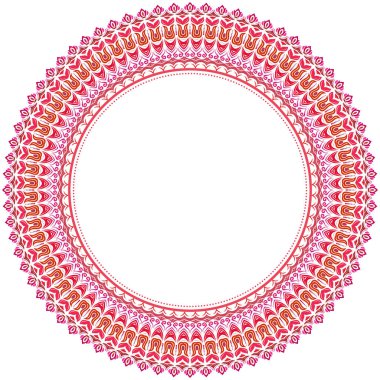 Çiçek Modern Vektör Yuvarlak Çerçevesi