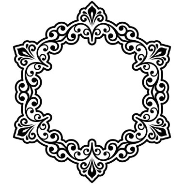 Çiçek Modern Vektör Yuvarlak Çerçevesi