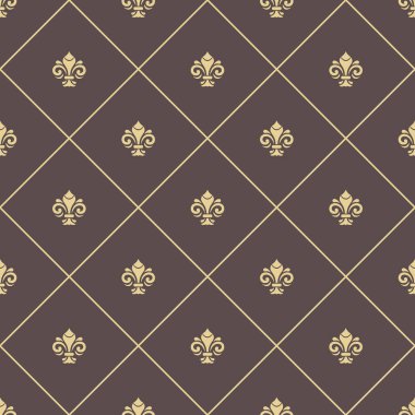 Kraliyet Zambaklarıyla Kusursuz Vektör Deseni