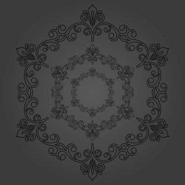 Klasik Biçimli Zarif Vektör Süslemesi