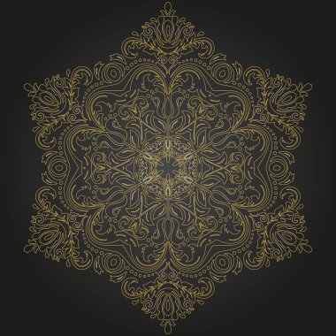 Doğulu Soyut Vektör Deseni