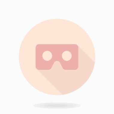 VR logolu ince Vektör Düz Simgesi