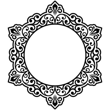 Çiçek Modern Vektör Yuvarlak Çerçevesi