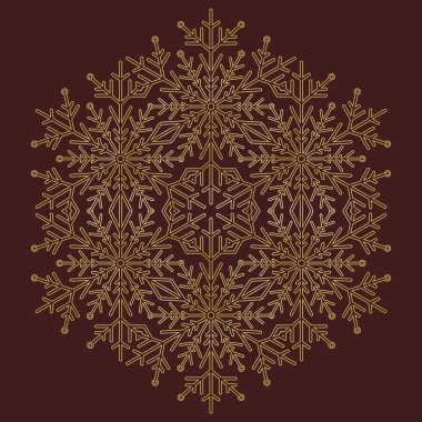 Güzel Vektör Yuvarlak Kar Tanesi