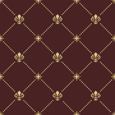 Kusursuz Vektör Deseni. Kraliyet Zambakları