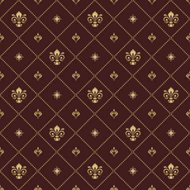 Kusursuz Vektör Deseni. Kraliyet Zambakları