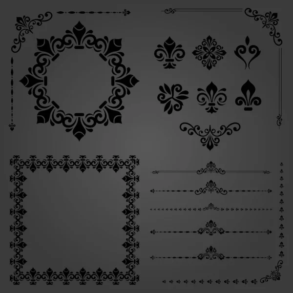 Ensemble de motifs vintage — Image vectorielle