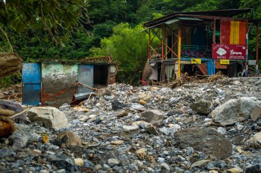 September20th2025 Dehradun Uttarakhand, India. Flash flood from Rispana River hits village farms and homes in Rajpur, Dehradun, Uttarakhand hills