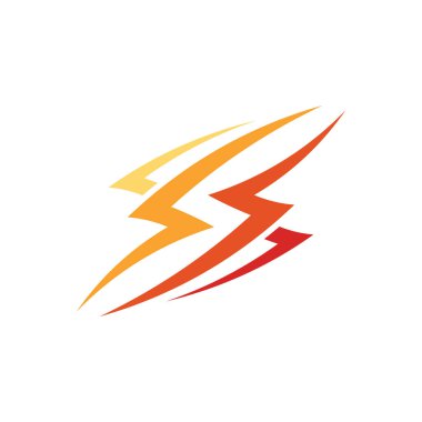 İş dünyası için gelecekteki elektrik şimşek yıldırımı logo tasarımı simgesi