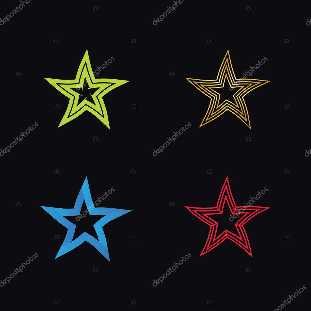 Creative luxury star icon logo vector design with modern abstract business symbol