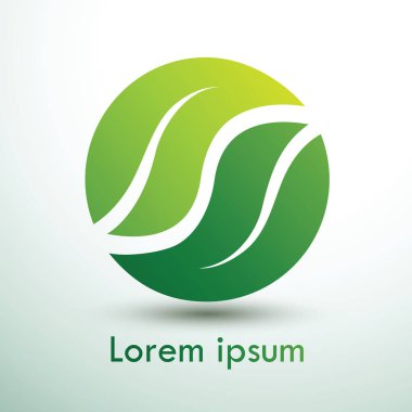 Yeşil eko etiketleri kavramı yaprakları, vektör çizim ile