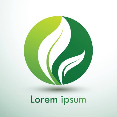 Yeşil eko etiketleri kavramı yaprakları, vektör çizim ile