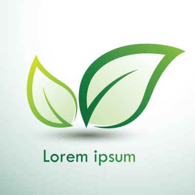 Yeşil eko etiketleri kavramı yaprakları, vektör çizim ile