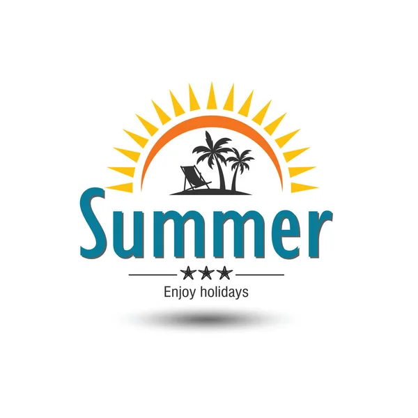 Emblema de verão — Vetor de Stock