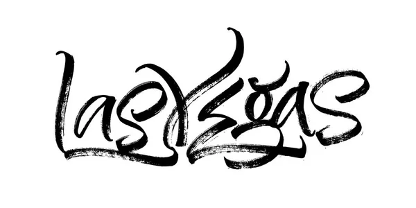 Las vegas. moderne Kalligrafie-Handschrift für Siebdruck — Stockvektor