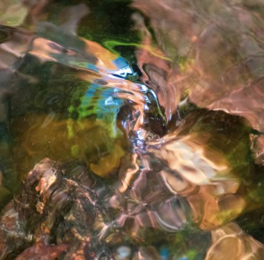 Woodland Creek 'teki küçük girdap girdabının soyut makrosu