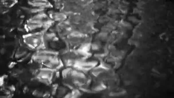 Black and white noir footage of trippy rippling liquid — Stock Video