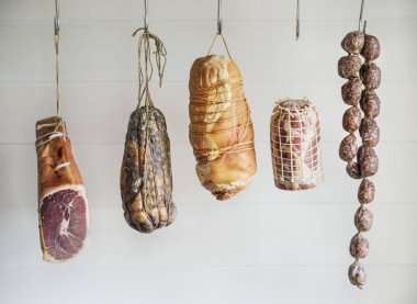 Closeup charcuterie et ürünleri
