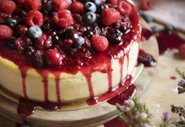 Taze berry cheescake gıda fotoğraf tarifi fikir