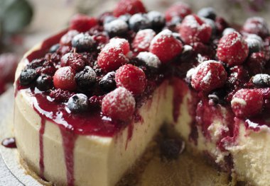Taze berry cheescake gıda fotoğraf tarifi fikir