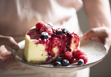 Taze berry cheescake gıda fotoğraf tarifi fikir