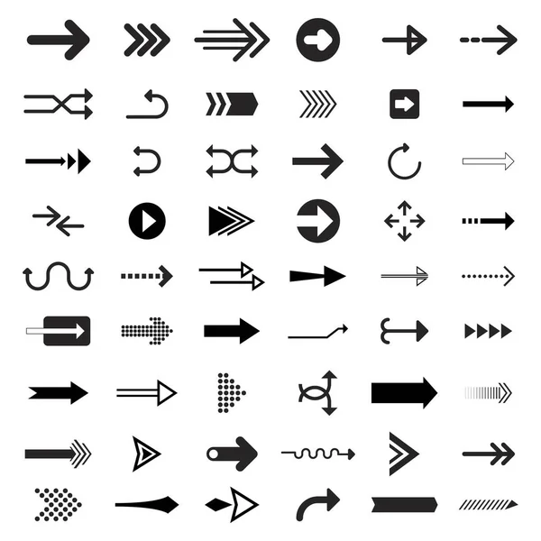 Kolekce Ilustrovaných Znaků Šipkami — Stock fotografie