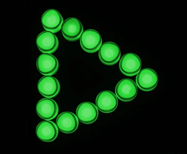 Grüne Lichter Spielen Tasten Symbol — Stockfoto