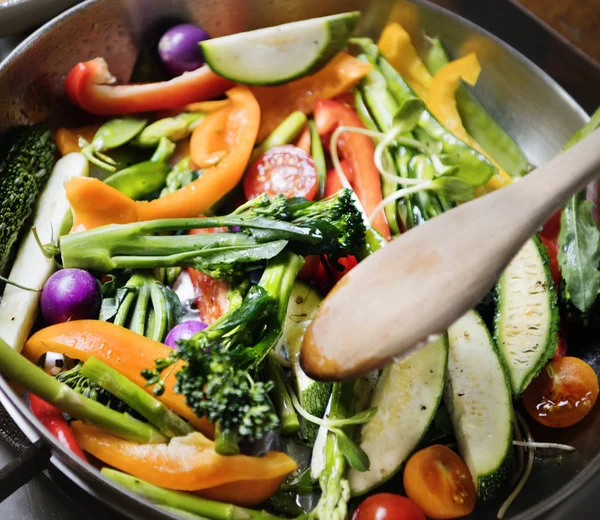 Salteado Verduras Mixtas Comida Fotografía Receta Idea — Foto de Stock