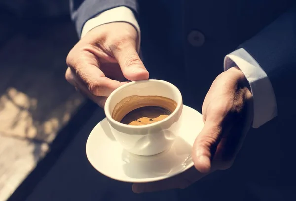 Hombre Negocios Tomando Café —  Fotos de Stock