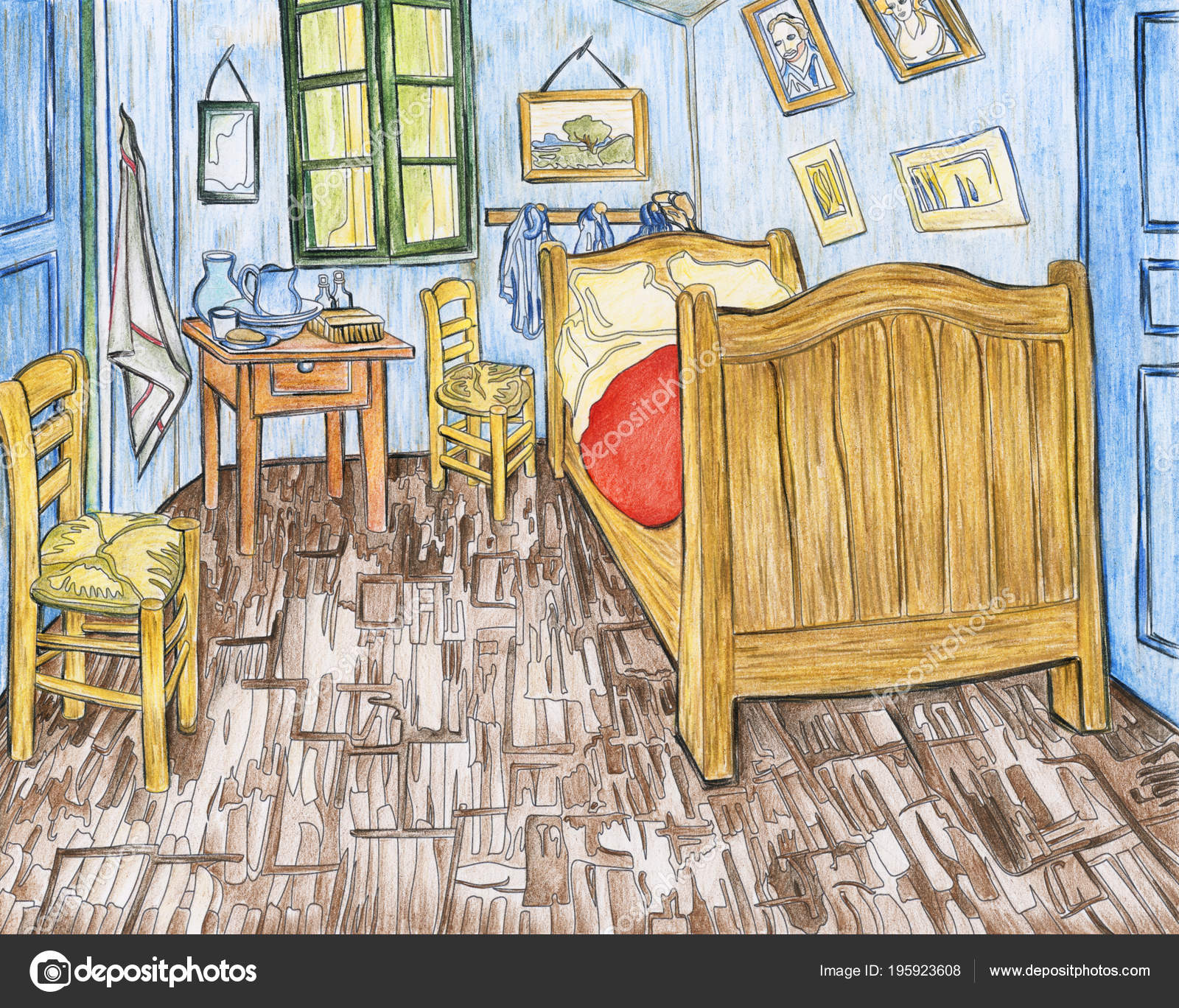 Bedroom Arles 1888 Vincent Van Gogh Adult Coloring Page Stock Photo C Rawpixel 195923608,Kitchen Curtains For Small Windows