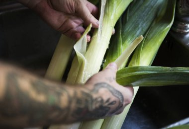 Organik pırasa gıda fotoğraf tarifi fikir