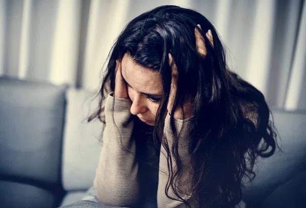 Depressive Frau Krankenhaus — Stockfoto